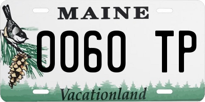 ME license plate 0060TP