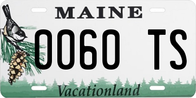 ME license plate 0060TS