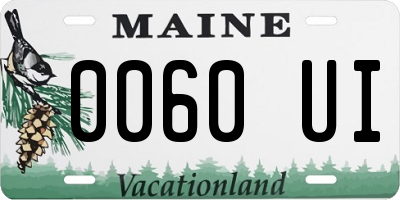 ME license plate 0060UI