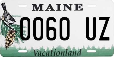 ME license plate 0060UZ