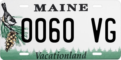 ME license plate 0060VG