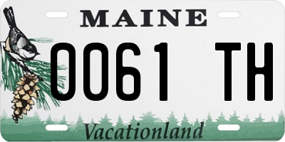 ME license plate 0061TH