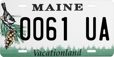 ME license plate 0061UA