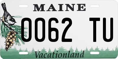 ME license plate 0062TU