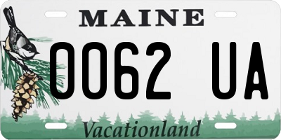 ME license plate 0062UA