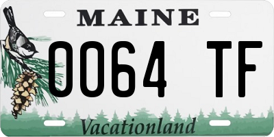 ME license plate 0064TF