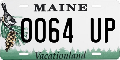 ME license plate 0064UP