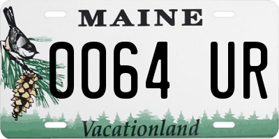 ME license plate 0064UR