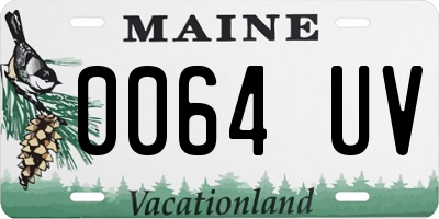 ME license plate 0064UV