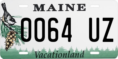 ME license plate 0064UZ