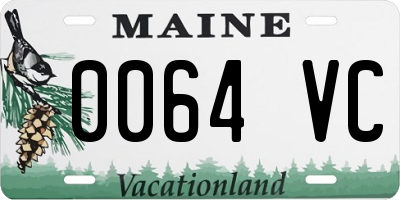 ME license plate 0064VC