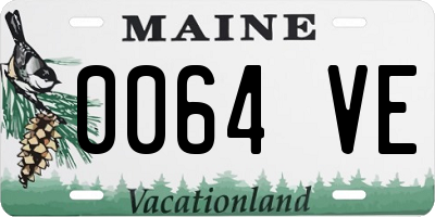 ME license plate 0064VE