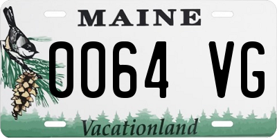 ME license plate 0064VG