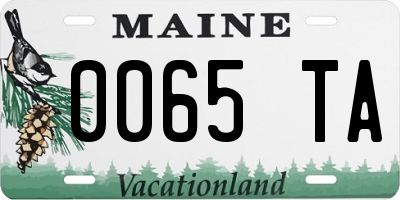 ME license plate 0065TA