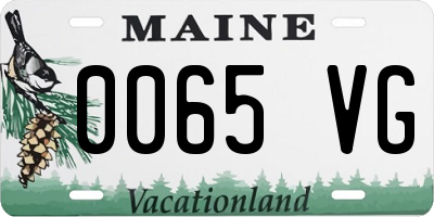 ME license plate 0065VG