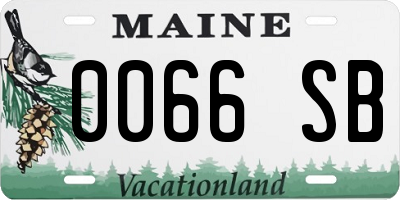 ME license plate 0066SB