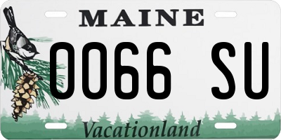 ME license plate 0066SU