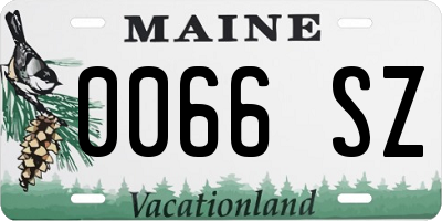 ME license plate 0066SZ