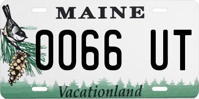 ME license plate 0066UT