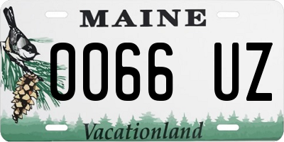 ME license plate 0066UZ