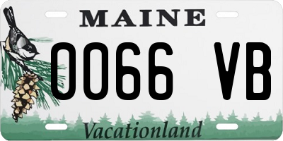 ME license plate 0066VB
