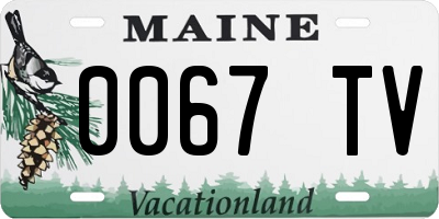 ME license plate 0067TV