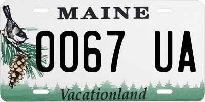 ME license plate 0067UA