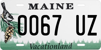 ME license plate 0067UZ