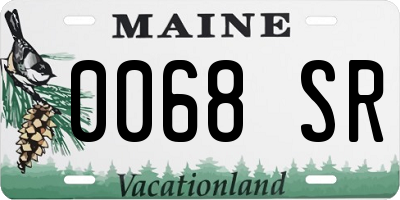 ME license plate 0068SR