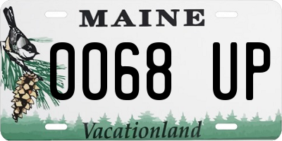 ME license plate 0068UP