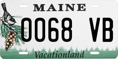 ME license plate 0068VB