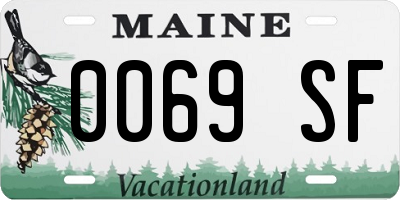 ME license plate 0069SF