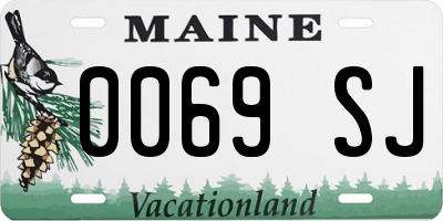 ME license plate 0069SJ