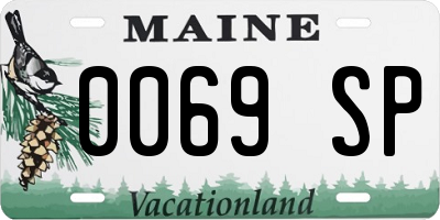 ME license plate 0069SP
