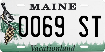 ME license plate 0069ST