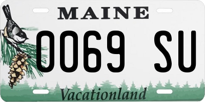 ME license plate 0069SU