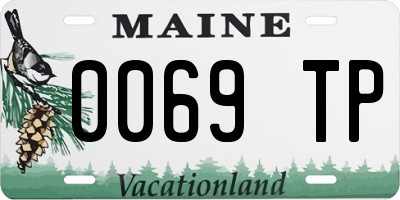 ME license plate 0069TP