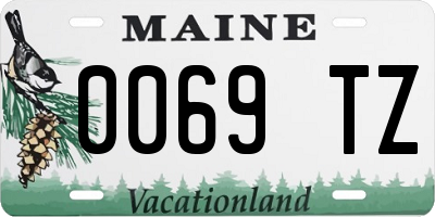 ME license plate 0069TZ