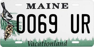 ME license plate 0069UR