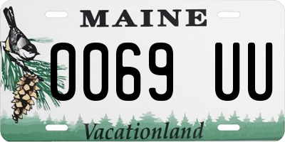 ME license plate 0069UU