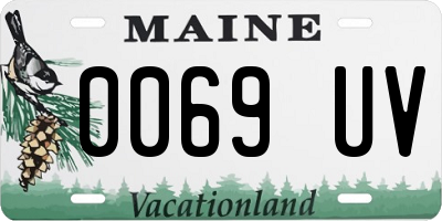 ME license plate 0069UV