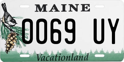 ME license plate 0069UY