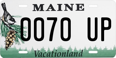 ME license plate 0070UP