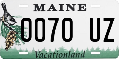 ME license plate 0070UZ