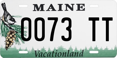 ME license plate 0073TT