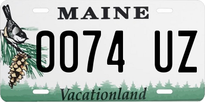ME license plate 0074UZ