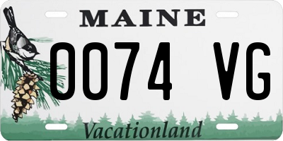 ME license plate 0074VG
