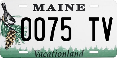 ME license plate 0075TV