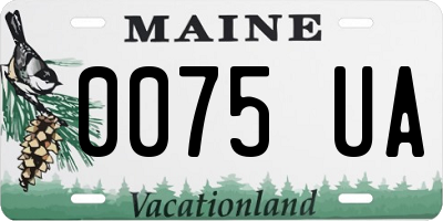 ME license plate 0075UA