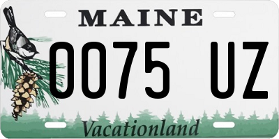 ME license plate 0075UZ